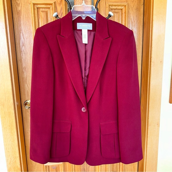 Liz Claiborne Jackets & Blazers - Liz Claiborne collection jacket blazer 100% silk fully lined 100% polyester s 4